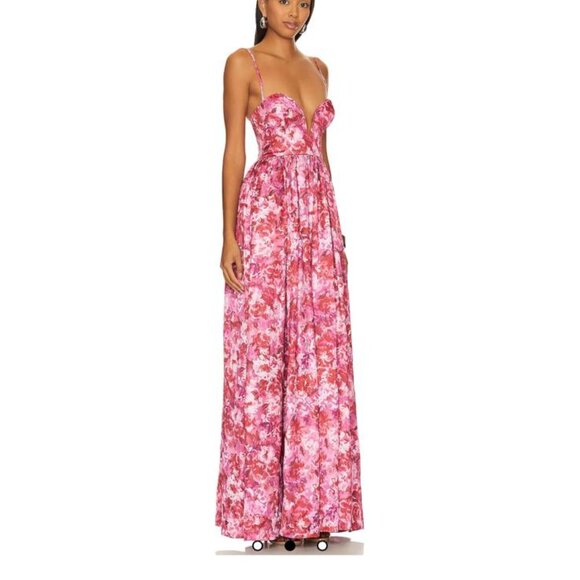 Lovers + Friends Mallory Gown – Monet Floral Print, Size M - Picture 1 of 9